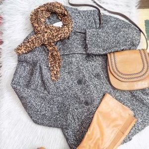 Plus Size Calvin Klein Wool Blend Pea Coat